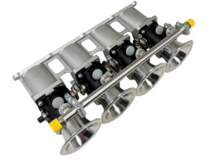 kit collettore di aspirazione e corpi farfallati jenvey motore tu5 peugeot 106 kit car preparazione motore saxo citroen farfalle diametro 42 mm condotti 45 mm corpi farfallati singoli flauto inettori in acciaio con attacco areanautico an6 turazione benzina regolatore pressione benzina racing trombette di aspirazione in alluminio jenvey itb 