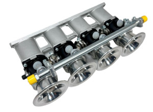 kit collettore di aspirazione e corpi farfallati jenvey motore tu5 peugeot 106 kit car preparazione motore saxo citroen farfalle diametro 42 mm condotti 45 mm corpi farfallati singoli flauto inettori in acciaio con attacco areanautico an6 turazione benzina regolatore pressione benzina racing trombette di aspirazione in alluminio jenvey itb 