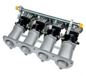 collettore diaspirazione per lavorazione condotti maggiorati motore peugeot 1.6 16 valvole tu5 1600 cc 16 valvole preparazione motore kit car citroen saxo C2 valvole maggiorate trasformazione da monofarfalla a corpi farfallati singoli jenvey incremento ptenza elettronica ecu programmabile da cmpetizione euro2plus efi technology con gestione cambio sequenziale iniezione e accensione fasata controllo sonda lambda