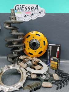 Preparazione e allestimento kit speciali per elaborazione motori incremento potenza e prestazioni albero motore lucidato e nitrurato serie bronzine speciali trimetalliche ACL e King Racing misurazione tolleranza e scelta bronzine lancia delta integrale 2.0 16 valvole HF