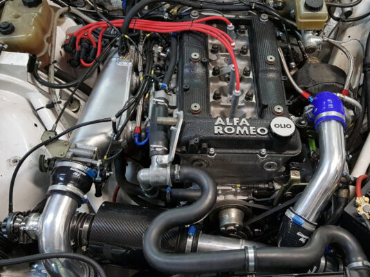 incremento potenza alfa romeo turbo preparazione motore 75 alfetta turbodelta incremento potenza profilo specifico per conversione motore turbo e turbo maggiorato stage3 auto storica elaborazione motore stradale e da competizione gruppo A campionato auto storiche salita pista alfa romeo 75 imsa