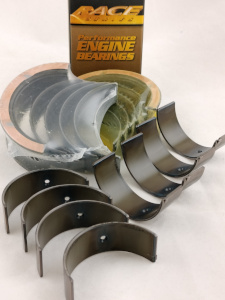Serie bronzine di banco acl racing bearings con spallamento albero motore nissan silvia s13 rigenerazione e rettifica albero motore montaggio bronzine speciali trmetalliche per elaborazione motore serie extra oli per aumento tolleranza e migioramento lubrificazione albero motore