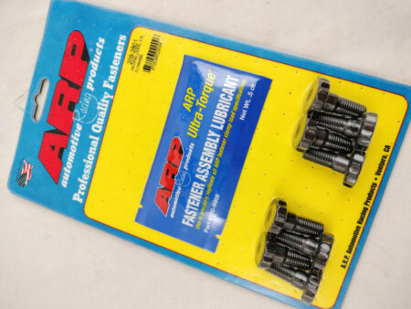 bulloni in acciaio speciale rinforzati per fissaggio volano in acciaio per preparazione motore e utilizzo su vetture da competizione ARP bolts incremento prestazioni aumento affidabilità resistenza volano in acciaio ricavato dal pieno