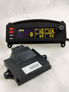 display quadro strumenti digitale per vettura da competizione efi technology visualizzazione dati logger interno per noleggio vettura da gara registrazione dati di sicurezza visualizzazione focus con grafico sulle variabili pagina pilota configurabile spie di allarme pressione olio temperatura acqua euro2 plus classic vetture clio renault formula abarth clio cup megane turbo benzina rs