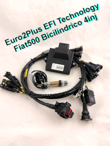 kit completo efi technology preparazione iniezione elettronica fiat 500 elaborazione motore fiat 126 bicilindrico conversione ad iniezione vetture storiche cablaggio 4 iniettori centralina programmabile da competizione euro2plus sonda lambda lineare auto mappatura controllo closed loop lambda incremento potenza doppia rampa iniettori corpi farfallati doppio corpo jenvey kit iniezione