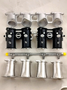 kit di aspirazione diretta racing per preparazioni motori da competizione iniezione elettronica programmabile per vetture da competizione aumento cilindrata maggiorazione condotti di aspirazione kit doppio corpo itb jenvey corpi farfallati singoli trombette di aspirazione in alluminio aspirazione sportiva