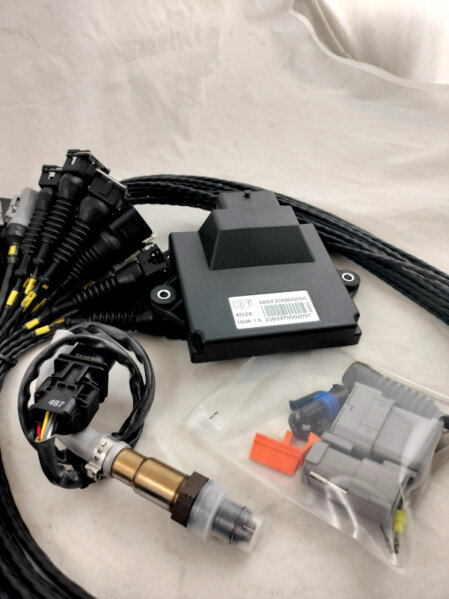 centralina programmabile da competizione per preparazione motori elaborati euro2plus efi technology cablaggio standard per motori 4 cilindri con uscita per doppia rampa di iniezione 8 iniettori iniezione alta e bassa doppia rampa di iniezione sonda lambda lineare efi technology auto mappatura elaborazione motor kit corpi farfallati singoli doppia rampa iniezione