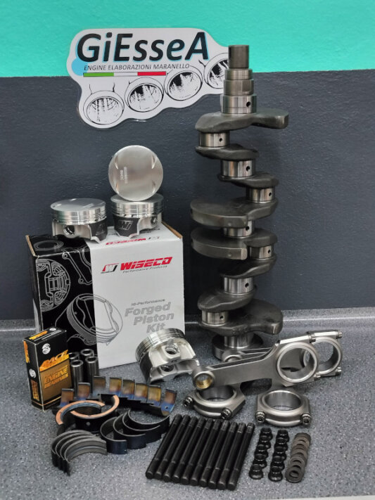 kit preparazione motore nissan silvia motore forgiato montaggio basamento albero motore nitrurato bielle in acciaio ricavate dal pieno pistoni stampati bronzine trimetalliche acl kit prigionieri testa arp motore CA18DET 1.8 turbo nissan
